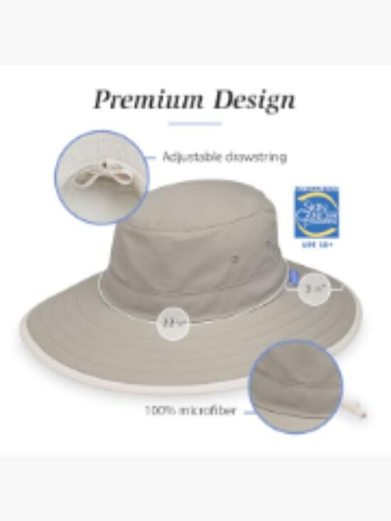 UPF 50+ Packable Sun Hat with Ponytail Hole and Chin Strap main image 6
